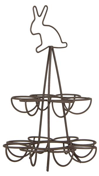 Eierhalter Emi Braun - Metall - 17 x 28 x 17 cm