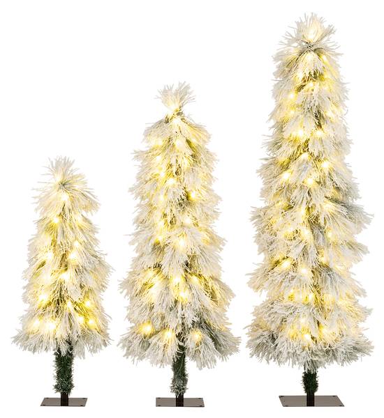 Weihnachtsbäume OY47480 3er Set Grün - Kunststoff - 46 x 150 x 46 cm