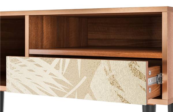 TV-Lowboard T3 Walnuss Beige - Holzwerkstoff - 115 x 59 x 48 cm