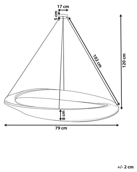 Hanglamp ROSENDE goud - metaal - 79 x 120 x 79 cm