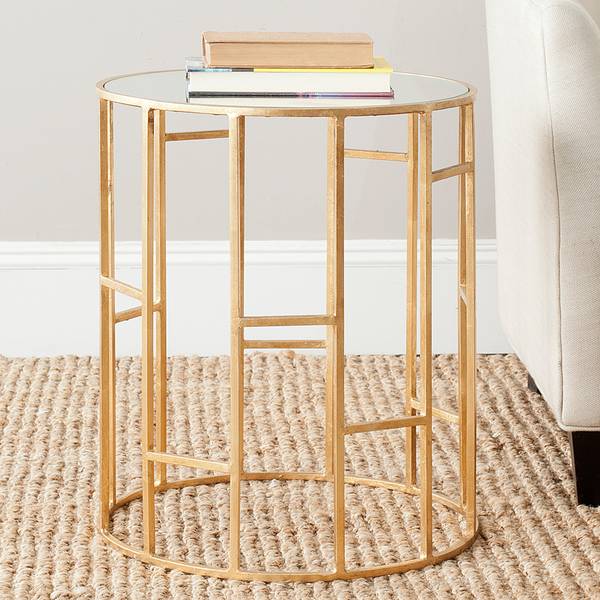 Beistelltisch Doreen Eisen Gold/Spiegelglas