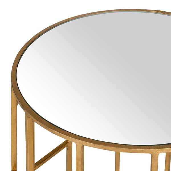 Beistelltisch Doreen Eisen Gold/Spiegelglas