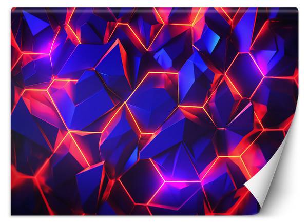 Fototapete Neon abstrakte Textur 350 x 245 cm