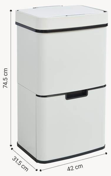 Sensor-Mülleimer Venna Beige - Fassungsvermögen: 62 L