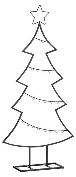 Dekorativer Weihnachtsbaum  Schwarz Schwarz - Metall - 15 x 105 x 50 cm