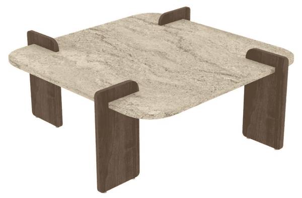 Couchtisch ORIGIN Beige - Braun - Holzwerkstoff - 90 x 35 x 90 cm