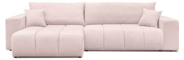 Polsterecksofa OFI mit Schlaffunktion Pink - Holzwerkstoff - 278 x 79 x 145 cm