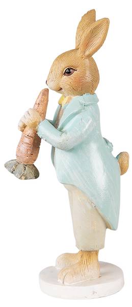 Figur Kaninchen DekoEaster-Charlie Braun - Kunststoff - 5 x 15 x 7 cm
