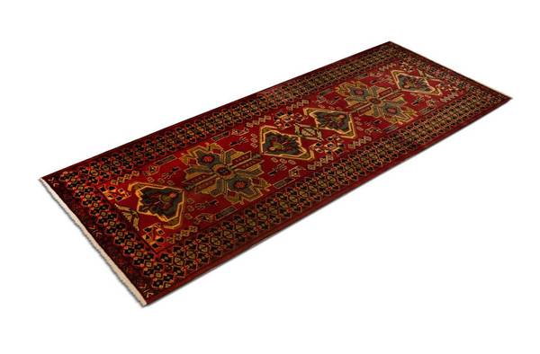 Orientteppich Nomadic Rot - Wolle - 82 x 1 x 200 cm