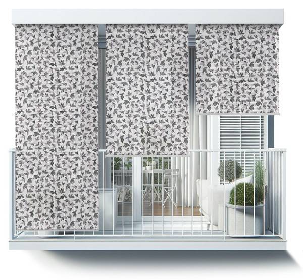 Außenrollo Folia Grigio Schwarz - Textil - 40 x 180 x 1 cm