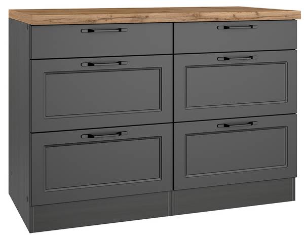 Auszugsunterschrank MONTERREY-03-214 Grau - Holzwerkstoff - 120 x 86 x 60 cm