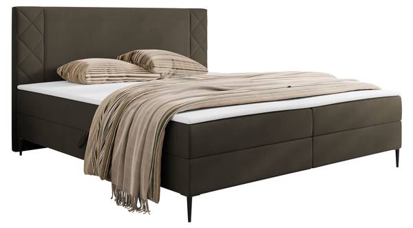 Boxspringbett Portes Braun - Liegefläche Breite: 180 cm