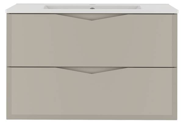 Waschtisch Ellie Beige - Holzwerkstoff - 80 x 50 x 46 cm