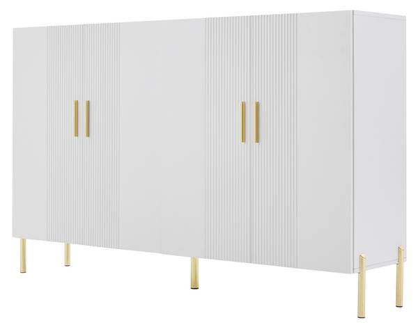 Sideboard Kiks Weiß - Holzwerkstoff - 160 x 100 x 37 cm