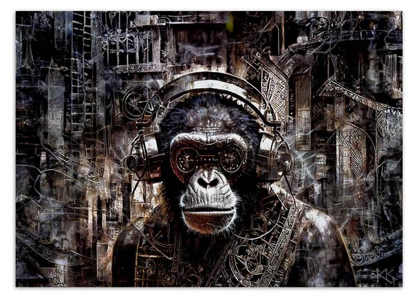 Papier peint, Singe moderne Abstraction 450 x 315 cm