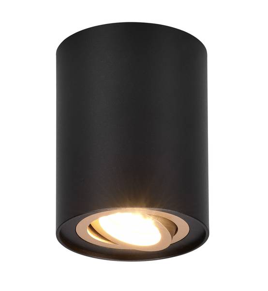 LED Deckenstrahler Aufbauspots Schwarz - Gold