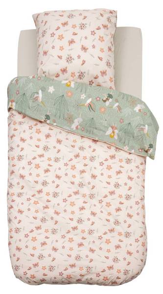 Kinderbettwäsche-Set APRIL Violett - Naturfaser - 140 x 1 x 200 cm