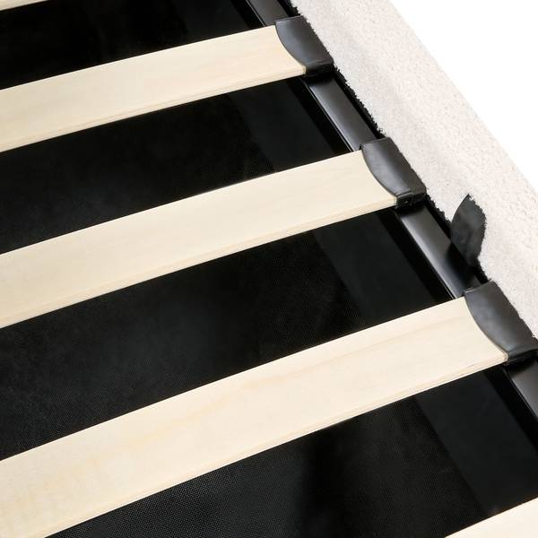 Lit double BOUSSE Blanc - Largeur de la surface de couchage : 140 cm
