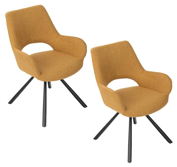 Esszimmerstühlen BETH (2er-Set) Gelb - 2er Set
