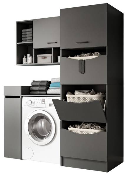 Waschmaschinenschrank Flexy 4-teilig Breite: 155 cm