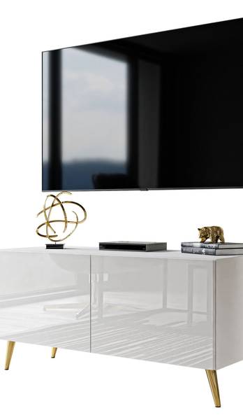 TV-kast AURA 100 hoogglans zwart - goud