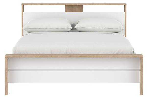 Bett Next Weiß - Holz teilmassiv - 151 x 93 x 225 cm