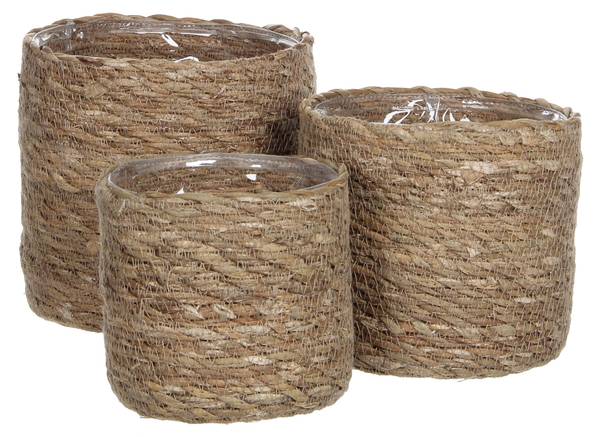 Pflanzkorb Atlantic (3er-Set) Hellbraun