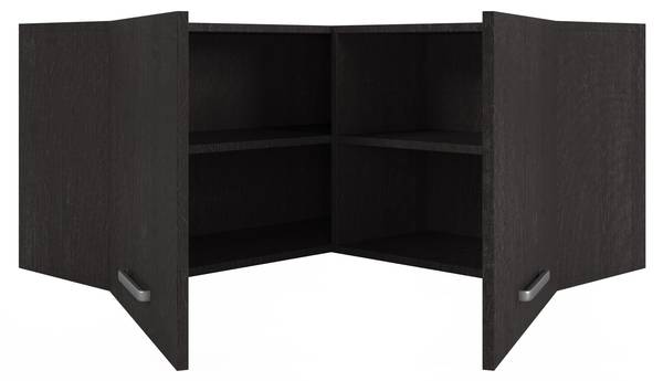Küchenoberschrank Modul O7 Schwarz - Holzwerkstoff - 96 x 53 x 96 cm