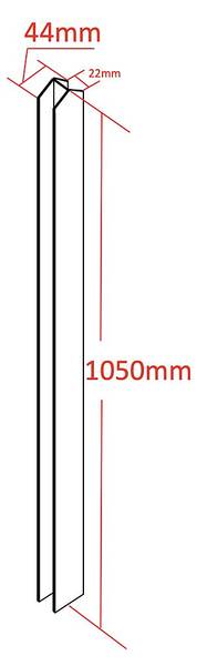 Zubehör für Glaswände TOLLESON Schwarz - Höhe: 105 cm