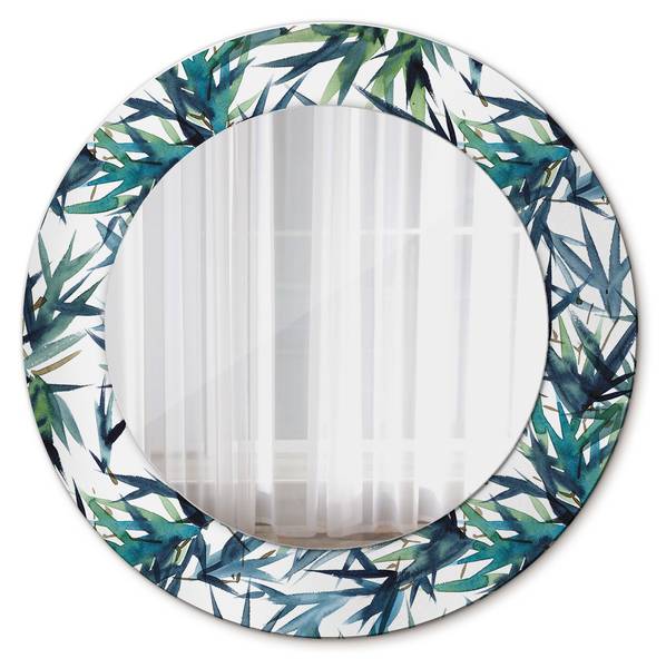 Dekospiegel Palma Caelum Grün - Spiegelglas - 50 x 50 x 1 cm