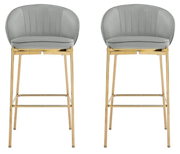Barhocker Muz BS-1258/GL 2er-Set Grau