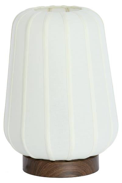 Tischlampe BIBURY Weiß - Textil - 30 x 42 x 30 cm