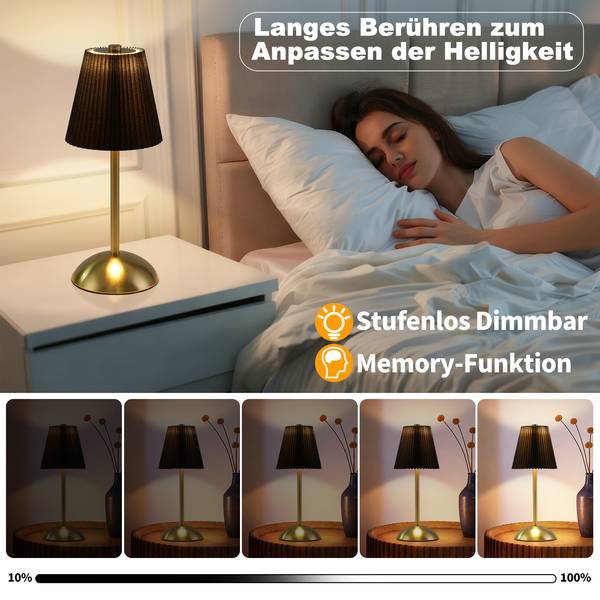 LED Tischlampe nrht 2-tlg. Schwarz
