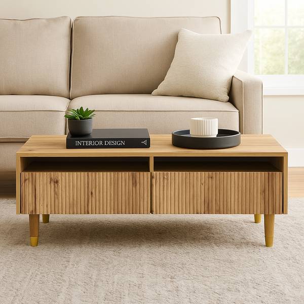 Couchtisch Peakglade Braun - Holzwerkstoff - 50 x 40 x 110 cm