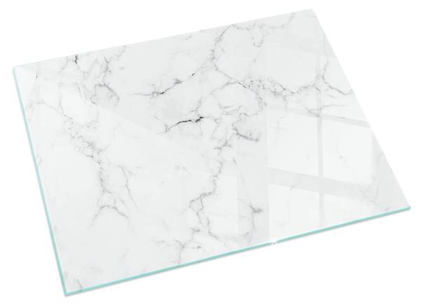 Funkenschutzplatte Jura Weiß - Glas - 40 x 60 x 0 cm