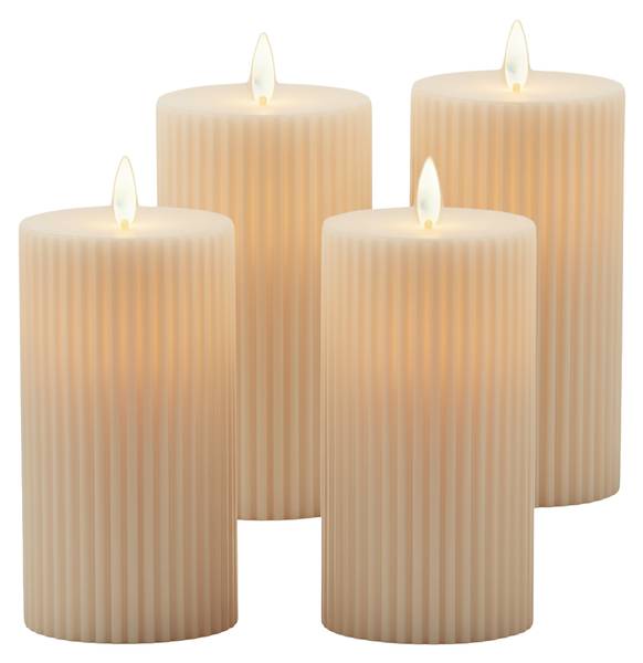LED Kerzen 4er Set Creme