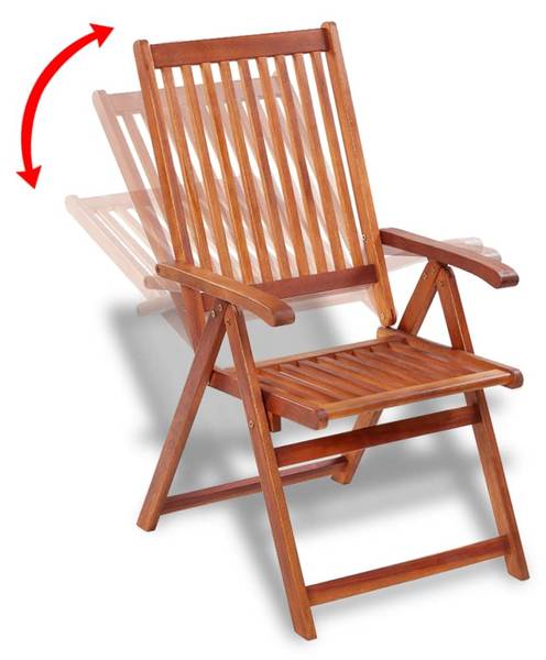 Gartenstühle 2er Set DE168 Braun - Holzwerkstoff - 69 x 111 x 57 cm