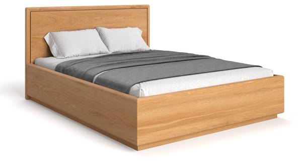 Massivholzbett Linea mit Bettkasten 200 x 160 cm