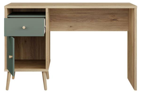 Schreibtisch WHENUA Braun - Grün - Holzwerkstoff - 120 x 77 x 53 cm