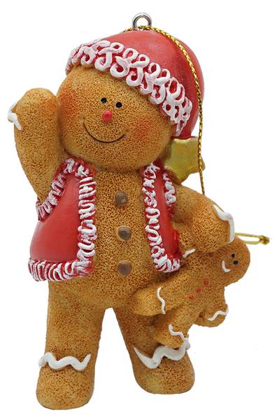 Weihnachtsanhänger Lebkuchen CH664336 Braun - Kunststoff - 4 x 9 x 6 cm