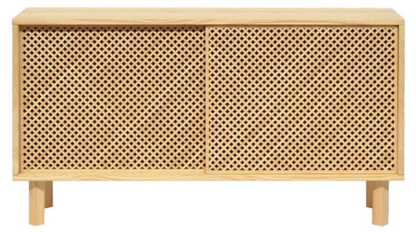 Sideboard Granadella 2 Türen Unlackiert Braun - Kiefer - 120 x 65 x 35 cm