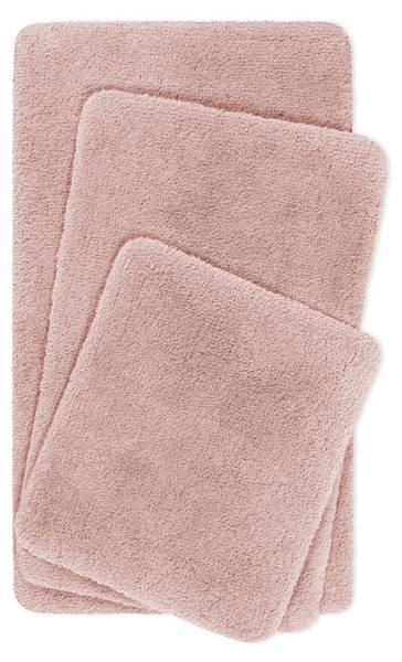 Badteppich Porto Azzurro Grau - Hellrosa - Pink - 80 x 150 cm