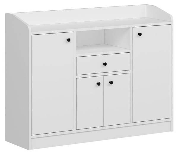 Buffetschrank MIZOTA Weiß - Holz teilmassiv - 35 x 90 x 120 cm