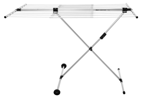 Wäscheständer Combi-Maxi BlackLine Schwarz - Aluminium - 58 x 11 x 136 cm