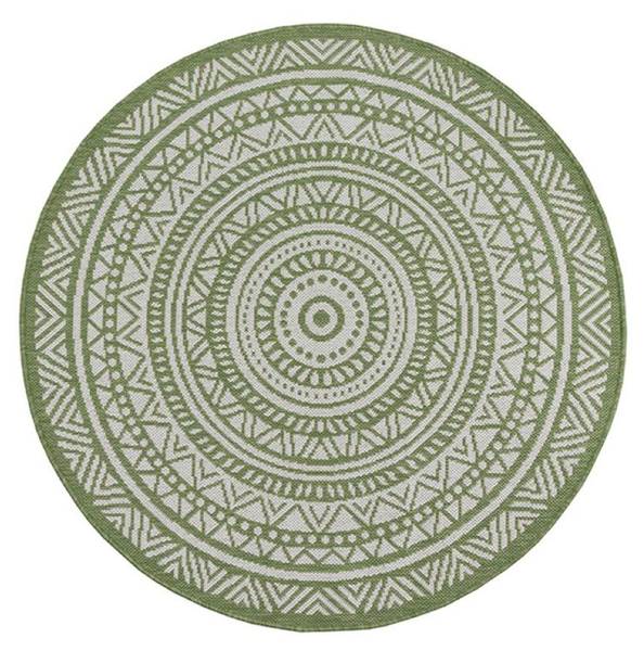 Outdoorteppich Mistra D Grün - 120 x 120 cm
