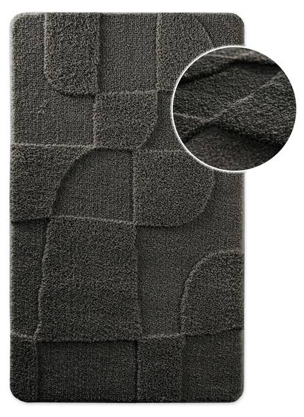 Badteppich Davie Anthrazit - Grau - 60 x 100 cm