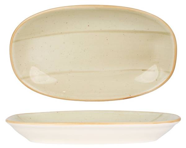 Servierschale Aura Terrain 2er set Porzellan - 24 x 2 x 24 cm