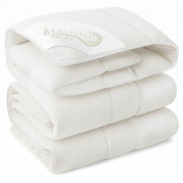 Bettdecke BeauNuit WF Weiß - Textil - 155 x 1 x 220 cm