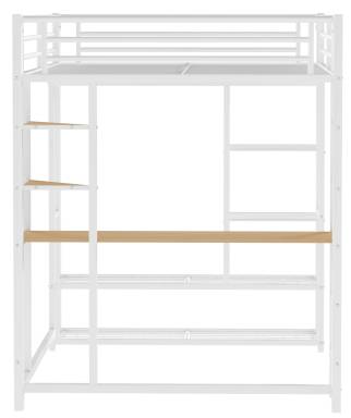 Kinderbett K-538 Weiß - Metall - 95 x 180 x 204 cm