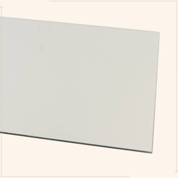 MISOU Plakspiegel Flora Set van 2 Silber - Glas - 40 x 1 x 40 cm